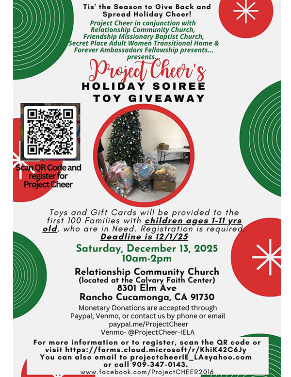 Project Cheer Holiday Soiree Flyer
